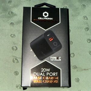 Black 20W Dual Port Fast Charger